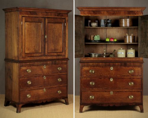 Early 19th.c. Oak Kitchen Cupboard C.1800.
