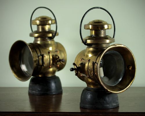 Pair of Lucas ‘King of the Road’ Motoring Lamps C.1915.