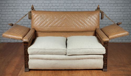 Small Leather Knole Sofa C.1920.