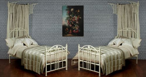Pair Half Tester Single Beds C.1900.