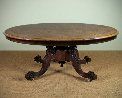 Reduced Burr Walnut Centre Table C.1870.