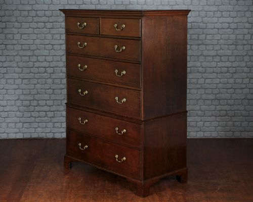 Early 19th.c. Oak Chest on Chest C.1810.