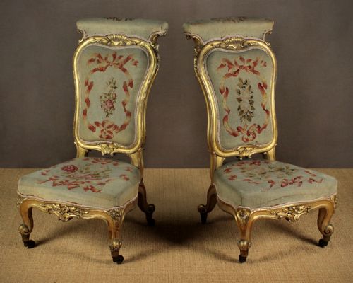 Pair Giltwood Side Chairs C.1860.