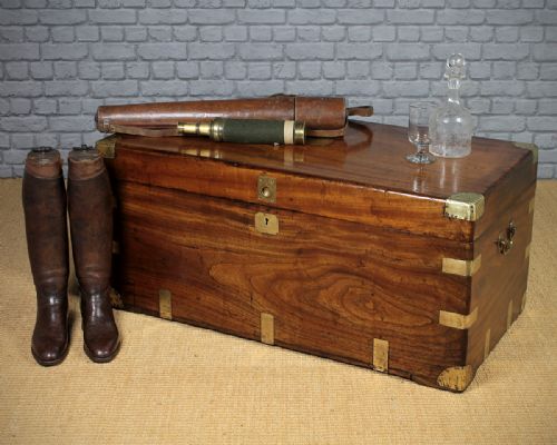 Late 19th.c Brass Bound Military Chest C.1880.