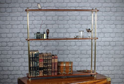 Late 19th.c. Brass and Teak Campaign Bookshelves C.1880.