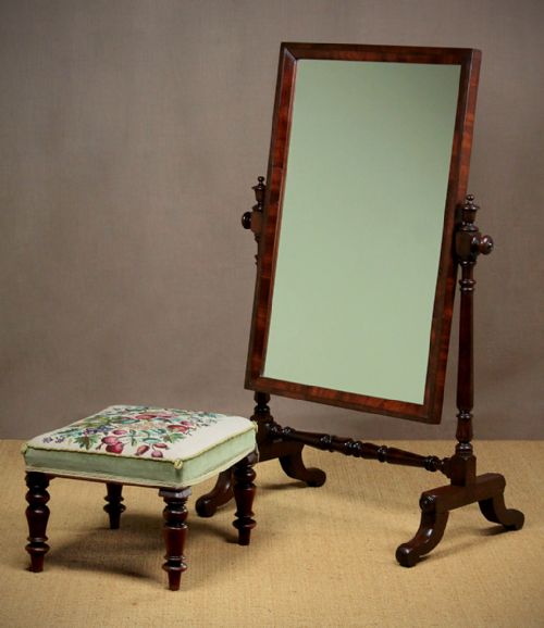 Mahogany Cheval Mirror C.1840.