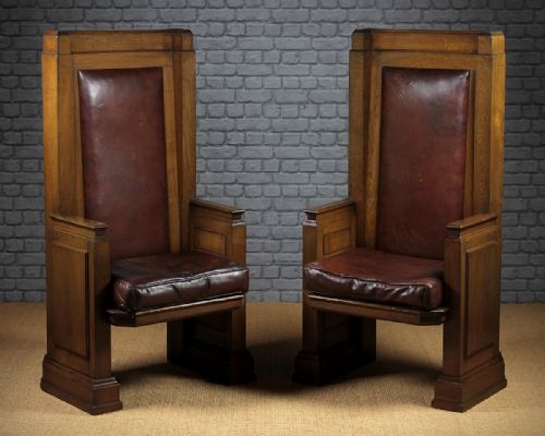 Pair Machine Age Throne Armchairs C.1925.