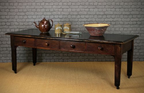 Oak Kitchen Table with Drawers C.1880.