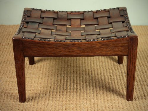fig 1. Arts & Crafts Stool by Simpsons of Kendal. c.1910.