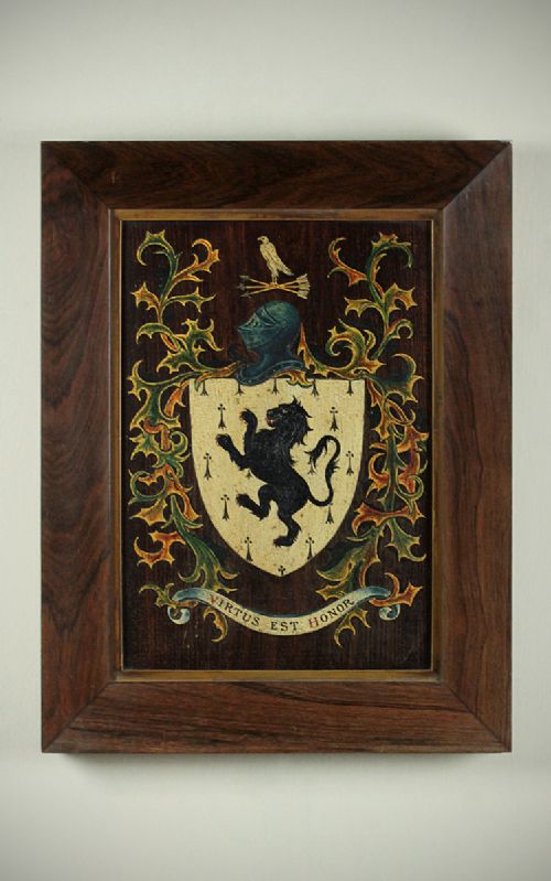 Framed Heraldic Crest C.1880.
