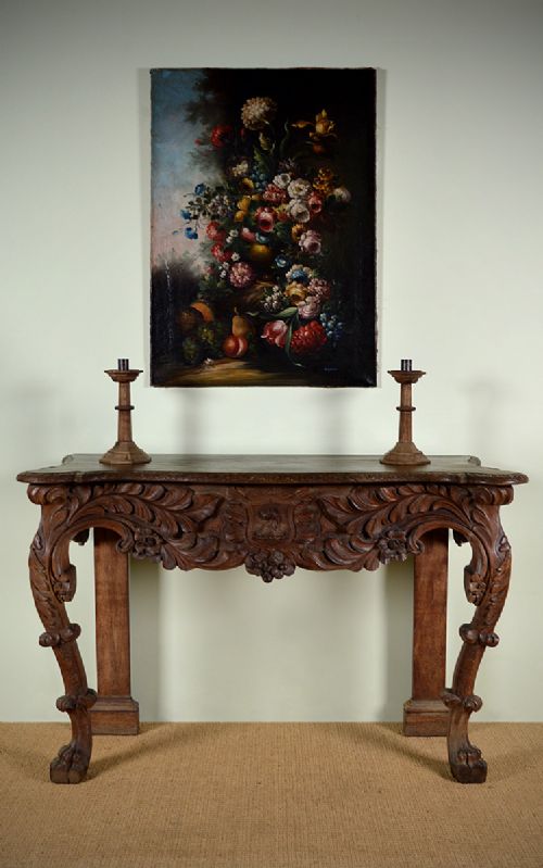 Carved Oak Console Table C.1870