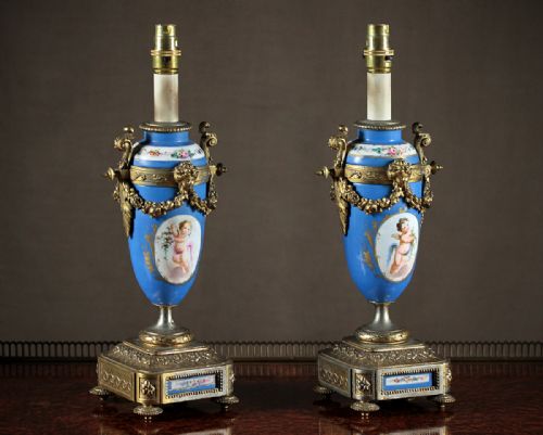 Pair 19th.c. French Garniture Table Lamps C.1890.