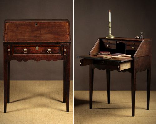 Small Oak Writing Bureau C.1810.