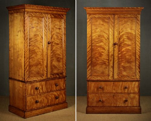 Heal & Son Satin Birch Linen Press C.1875.