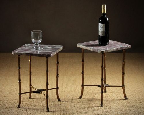 Pair 20th.c. ‘Hollywood Regency’ Style Marble Top Tables C.1930.