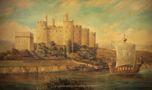 20th.c. Oil on Board – Conwy Castle.