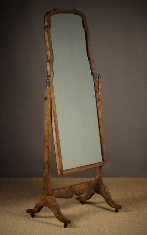 Walnut Cheval Mirror C.1930.