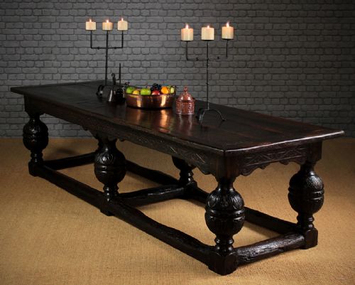 16th.c. And Later Oak Refectory Dining Table.