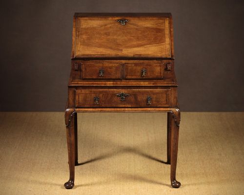 George II Style Walnut Writing Bureau C.1920.