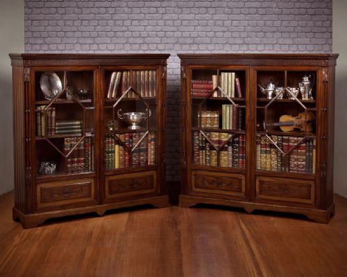 Pair of Chippendale Style Bookcases by Waring & Gillow C.1905.
