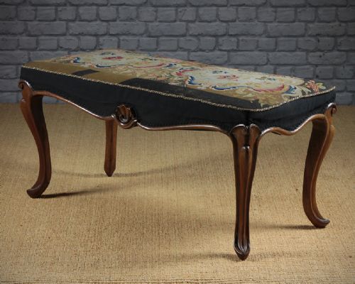 Tapestry Top Rosewood Dressing Stool C.1860.