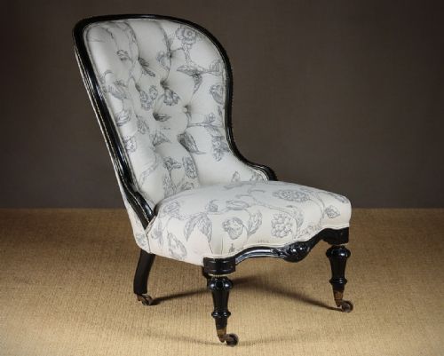 Ebonised Spoonback Chair C.1870.