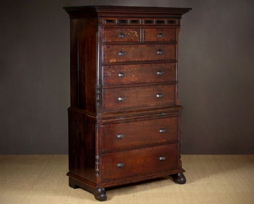 Georgian Oak Chest on Chest C.1810.