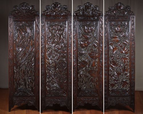 Late 19th.c. Carved Screen C.1880