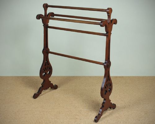 Mid 19th.c. Mahogany Bathroom Towel Rail C.1860.