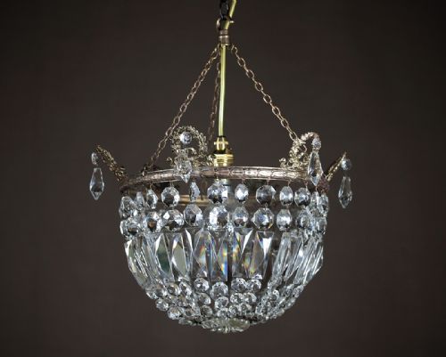 Crystal Glass Hanging Light C.1920.