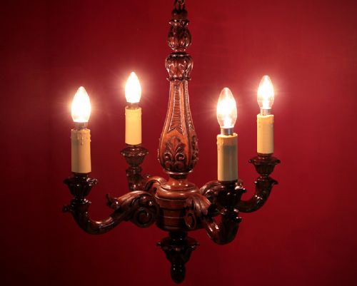 Mahogany Chandelier C.1930.