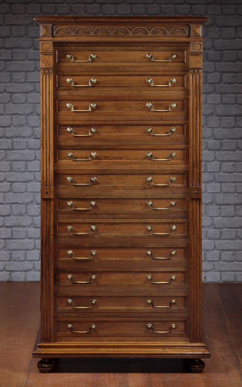 French Walnut Wellington Chest C.1930.