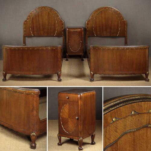 Pair Art Deco Beds C.1930.