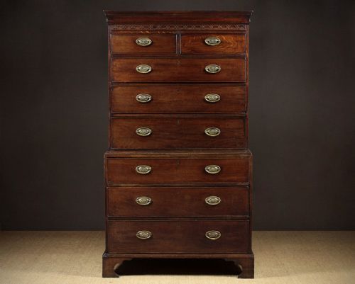 Georgian Oak Chest on Chest C.1810.