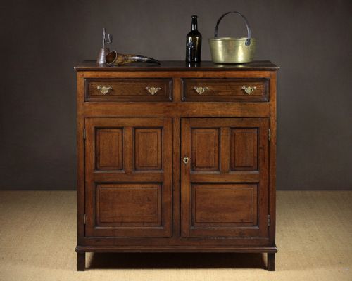 Small Early 19th.c. Panelled Oak Cupboard C.1825.