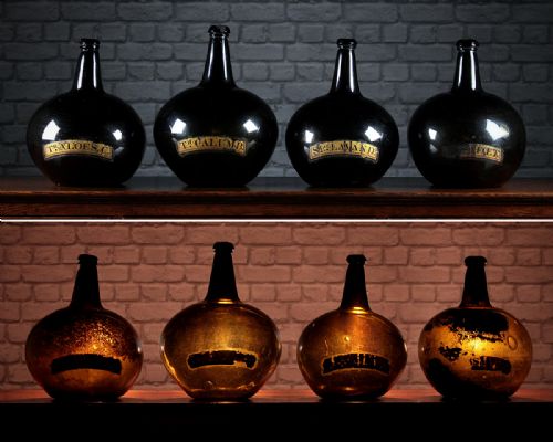 Set of Four Late 18th.c. Apothecary Bottles C.1790.