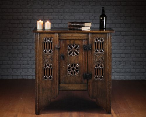 Carved Oak Aumbrey Cupboard C.1930.