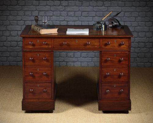 Small Mahogany Pedestal Desk C.1880.