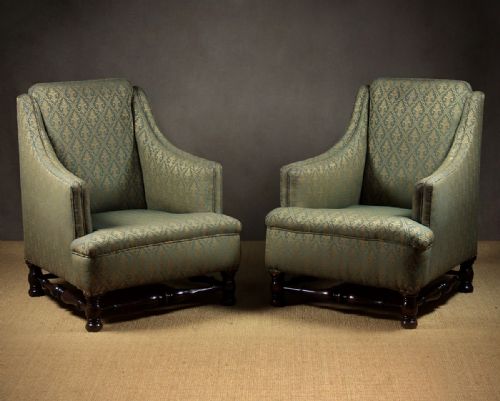 Pair of William IV Upholstered Armchairs C.1830.