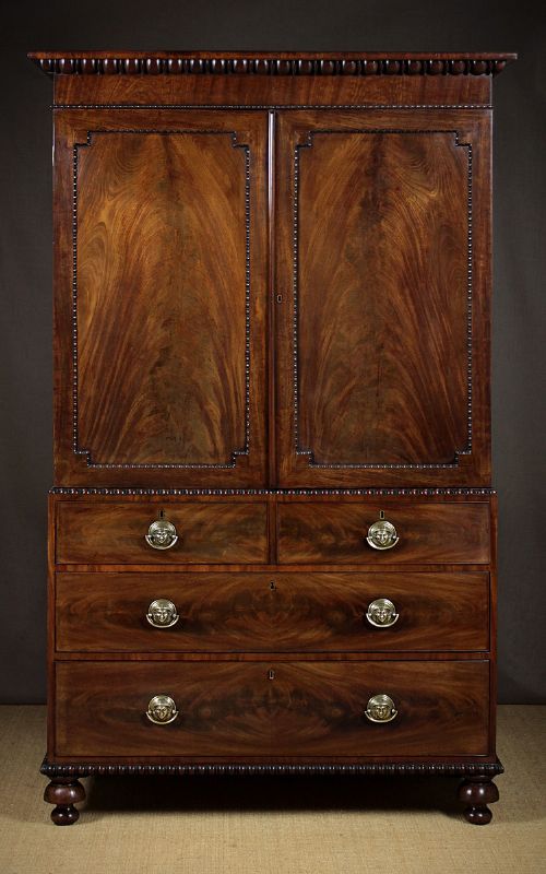 Regency Mahogany Clothes Press C.1820.