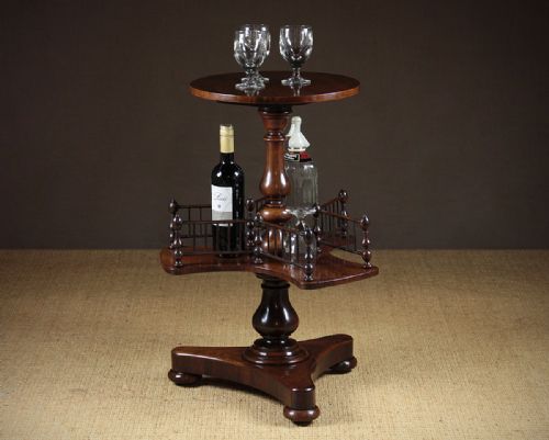 Rosewood Wine Table with Revolving Gallery.