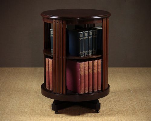 Edwardian Revolving Bookcase C.1910.