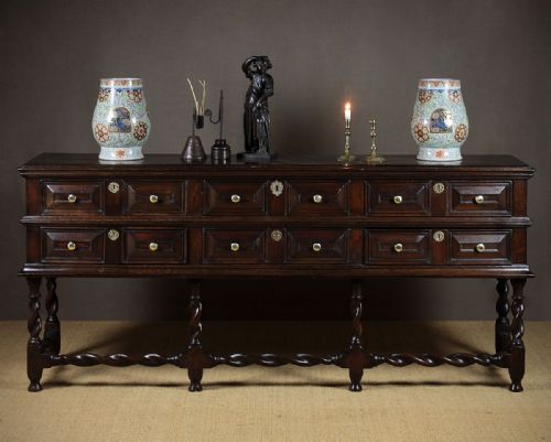 Six Drawer Oak Dresser Base C.1810.