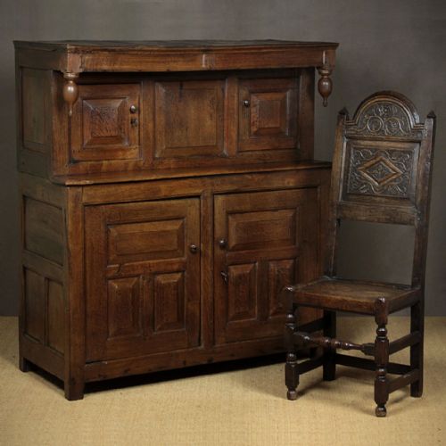 18th.c. Welsh Oak Cwpwrdd Deuddarn C.1760.