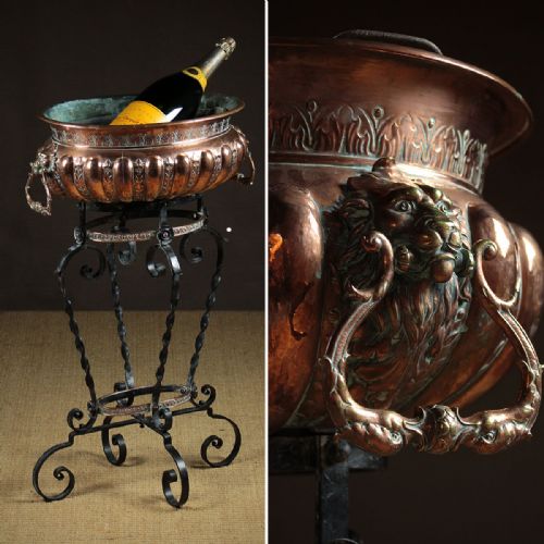 Large Copper Jardiniere or Wine Cooler C.1890.
