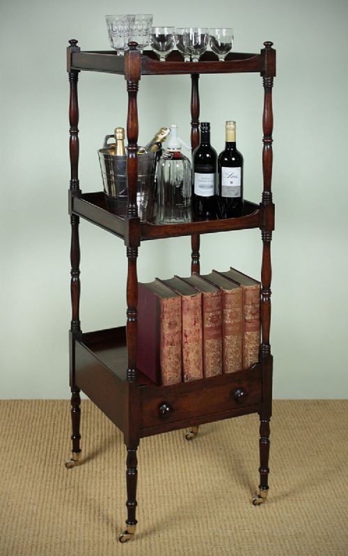 19th.c. Mahogany Three Tier Bookshelf or Stand C.1830.