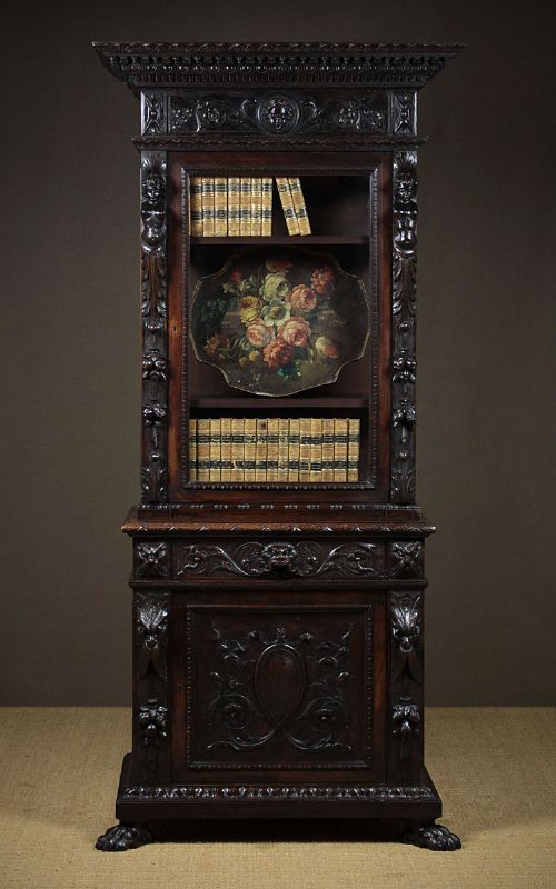 Late 19th.c. Italian Bookcase or Display Cabinet C.1890.