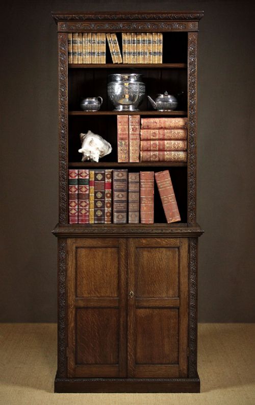 Carved Oak Bookshelves C.1900.