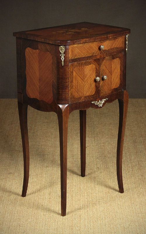 French Marquetry Inlaid Cabinet on Legs C.1910.