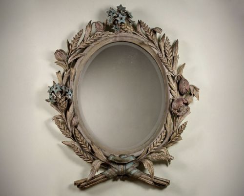 Carved & Painted Wall Mirror C.1920.